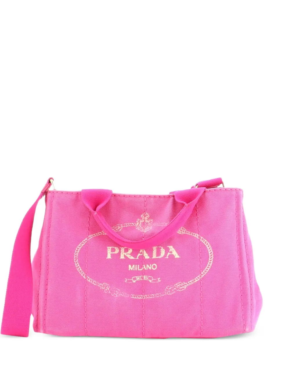 Prada Pre-Owned Borsa tote Canapa Convertible mini in tela - Rosa