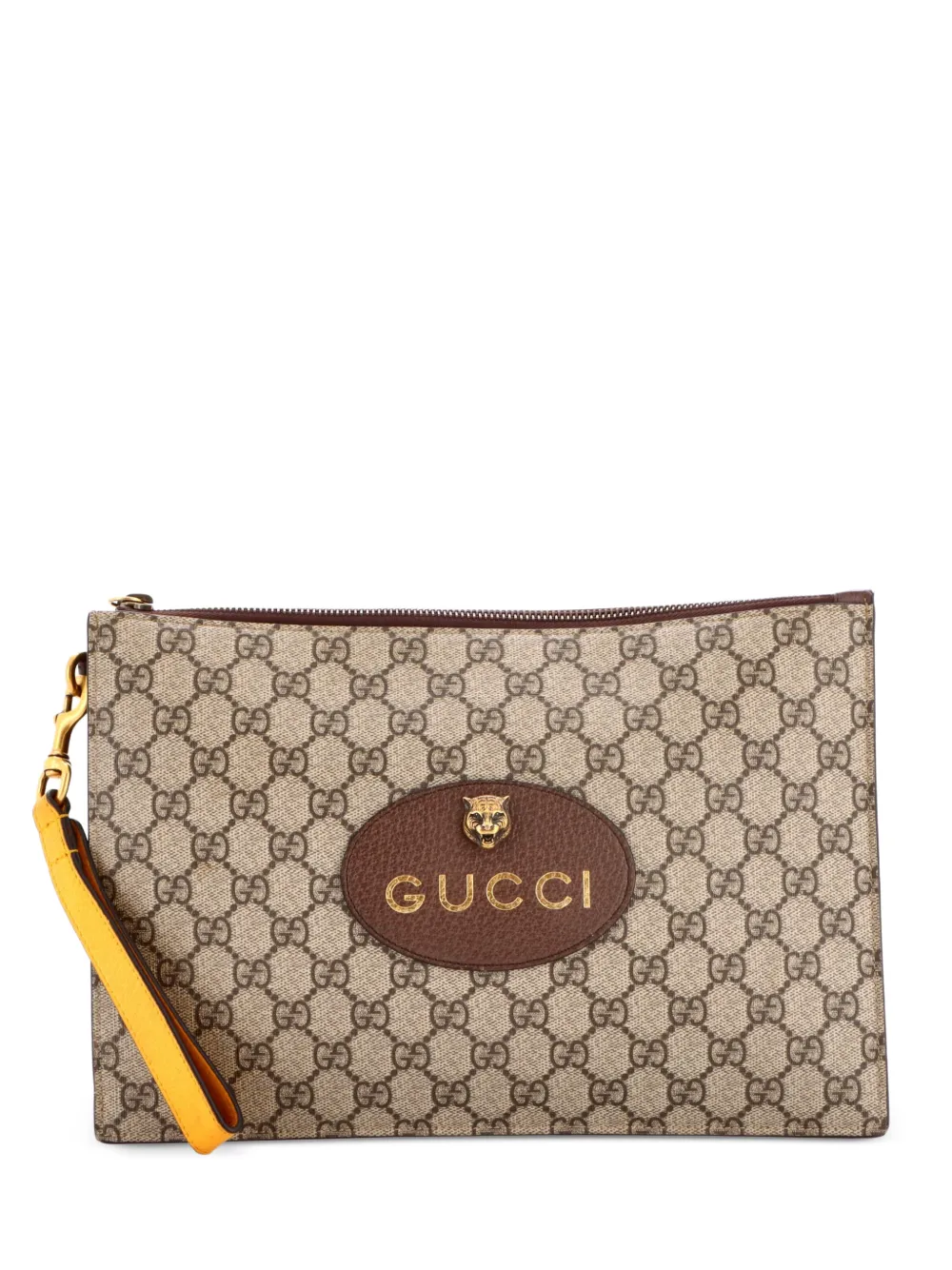 Gucci Pre-Owned Clutch Neo Vintage in tela cerata GG - Marrone