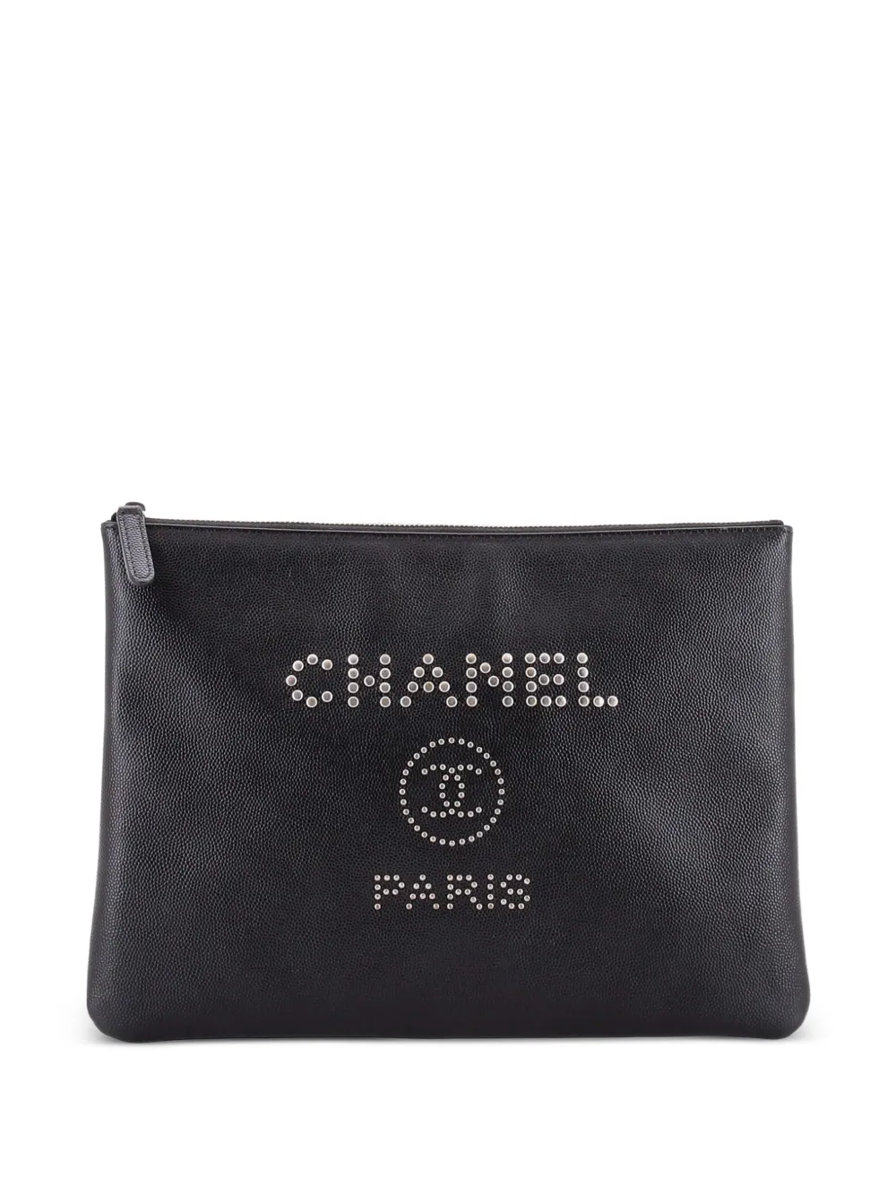 CHANEL Pre-Owned Clutch Deauville media - Nero