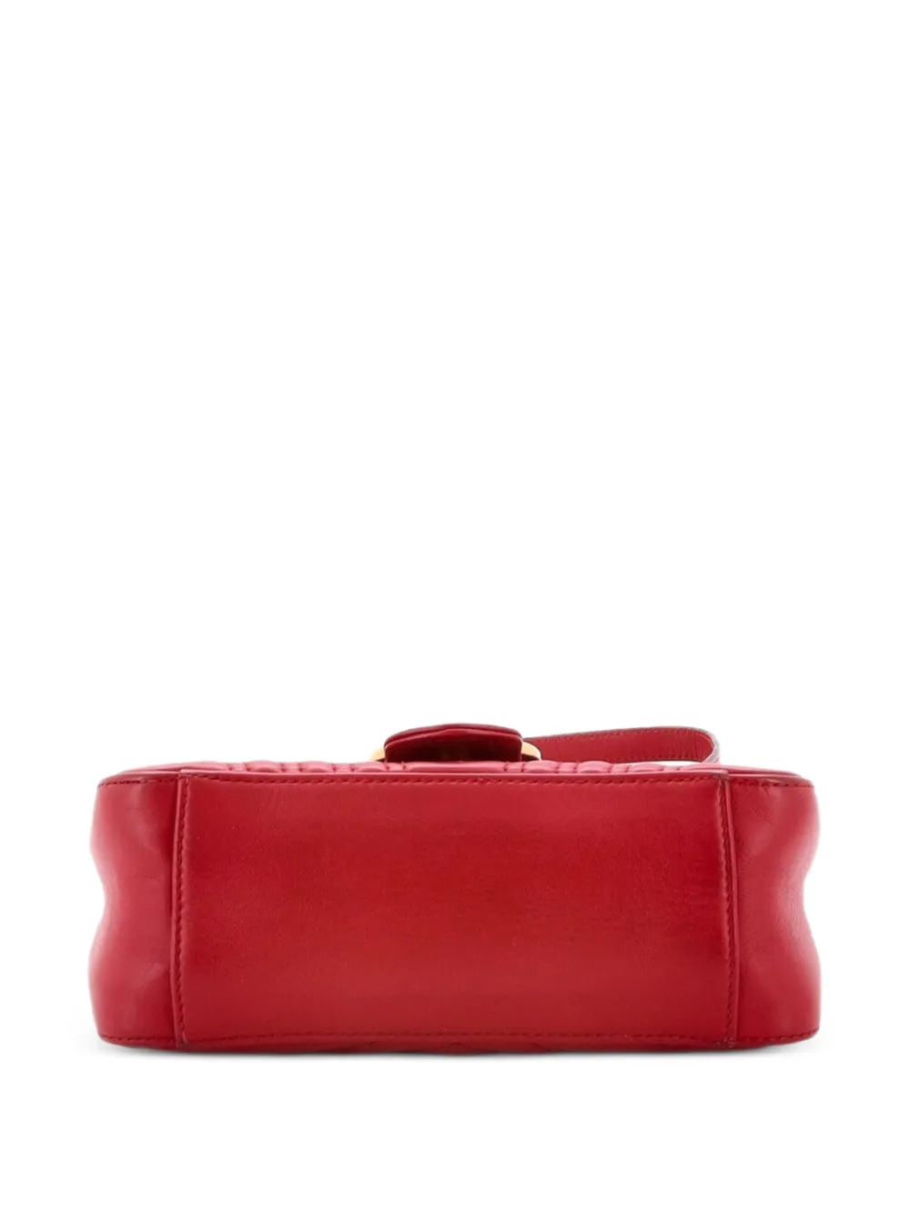 GUCCI GGマーモント マトラッセ レザー ミニ トップハンドルバッグ Gucci Pre-Owned GGマーモント トップハンドル フラップ マトラッセ