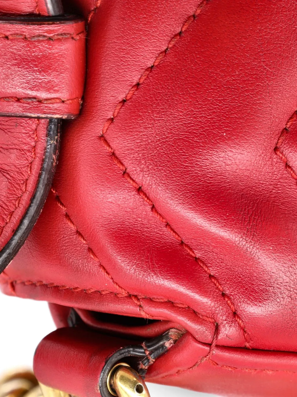 Gucci Pre-Owned GGマーモント トップハンドル フラップ マトラッセ