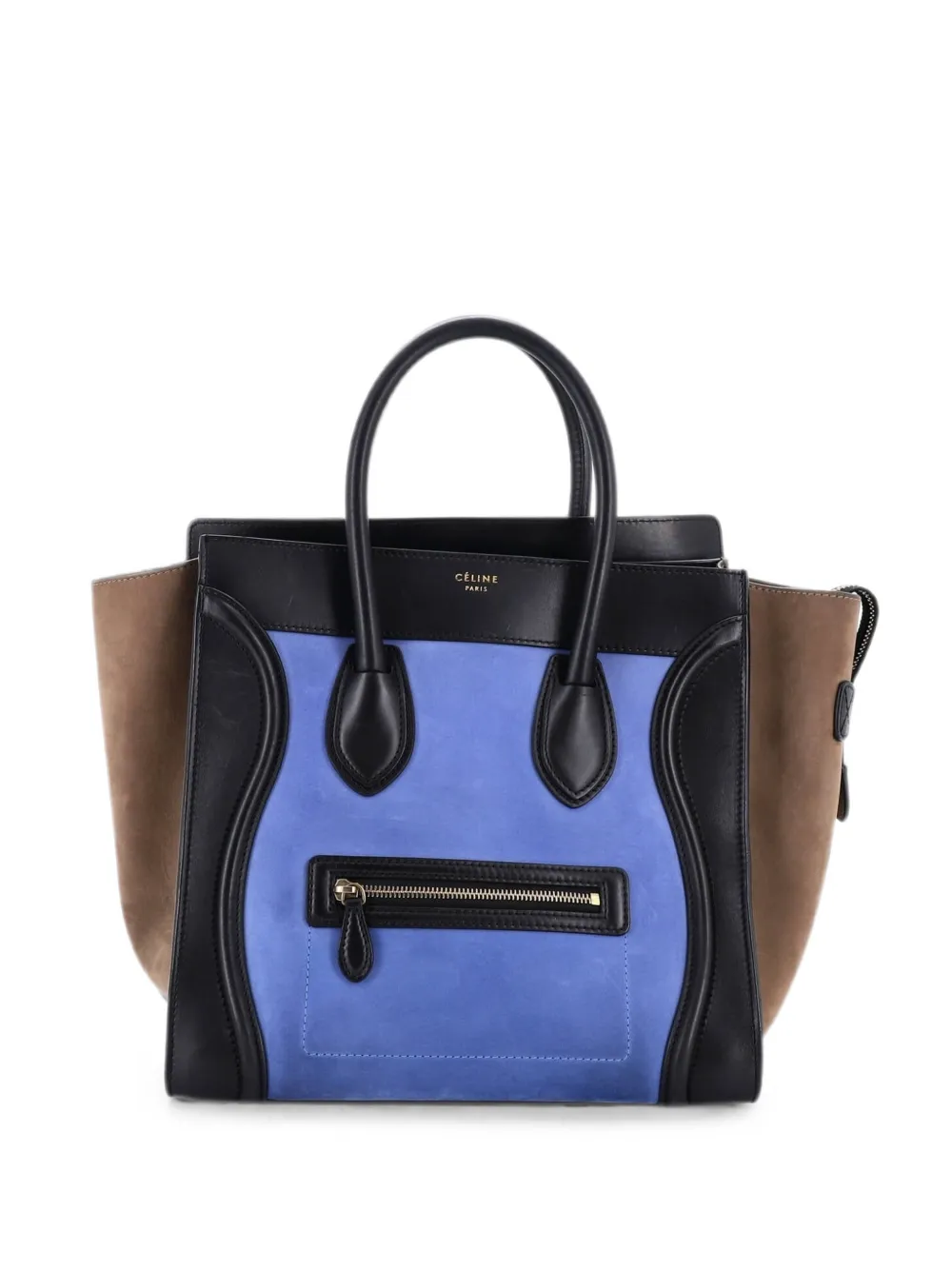 Celine Pre-Owned Borsa tote Luggage mini tricolore in pelle - Nero