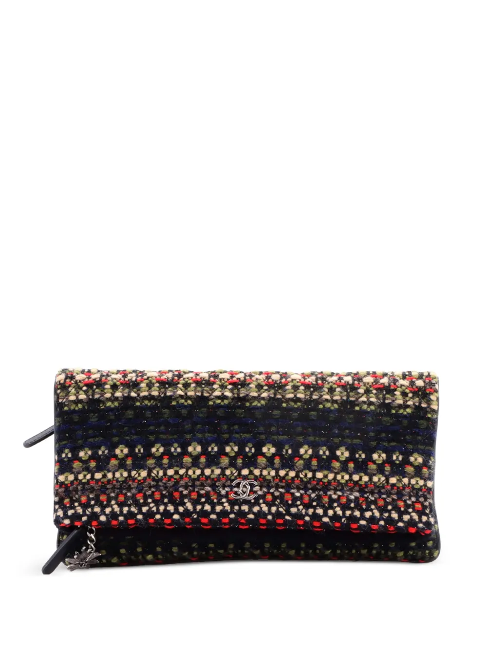 CHANEL Pre-Owned Paris-Salzburg Edelweiss Quilted Tweed clutch bag - Black