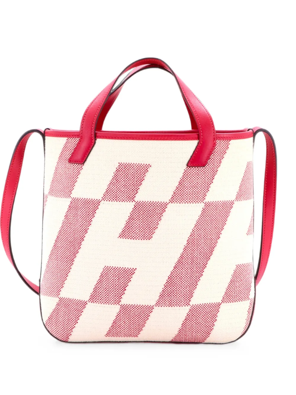 Hermès Pre-Owned Borsa a spalla Cabas H en Biais 27 in tela e pelle - Rosa