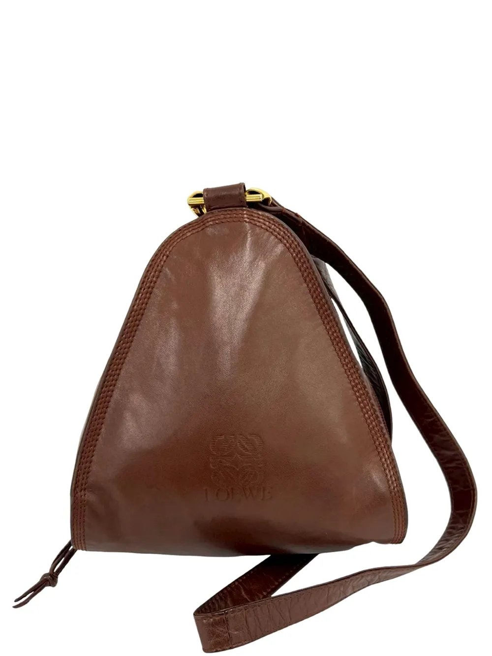 Loewe Pre-Owned 2010-2026 Leather Anagram crossbody bag - Brown