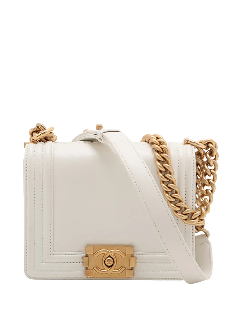 CHANEL Pre-Owned Borsa a tracolla Boy Reverso Flap Square 2021-2026 - Bianco