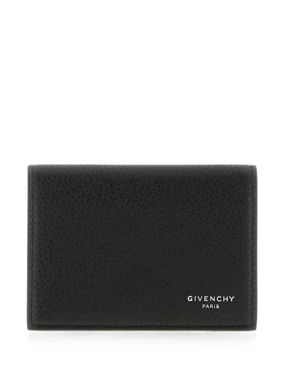 Givenchy logo-print grained leather card holder - Nero