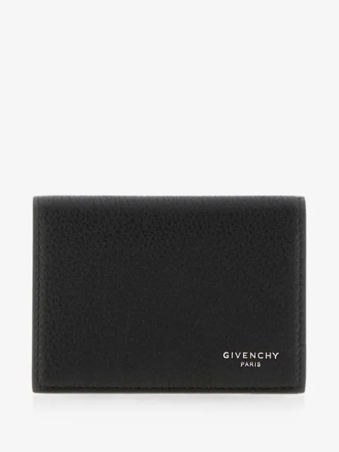 Givenchy logo-print grained leather card holder