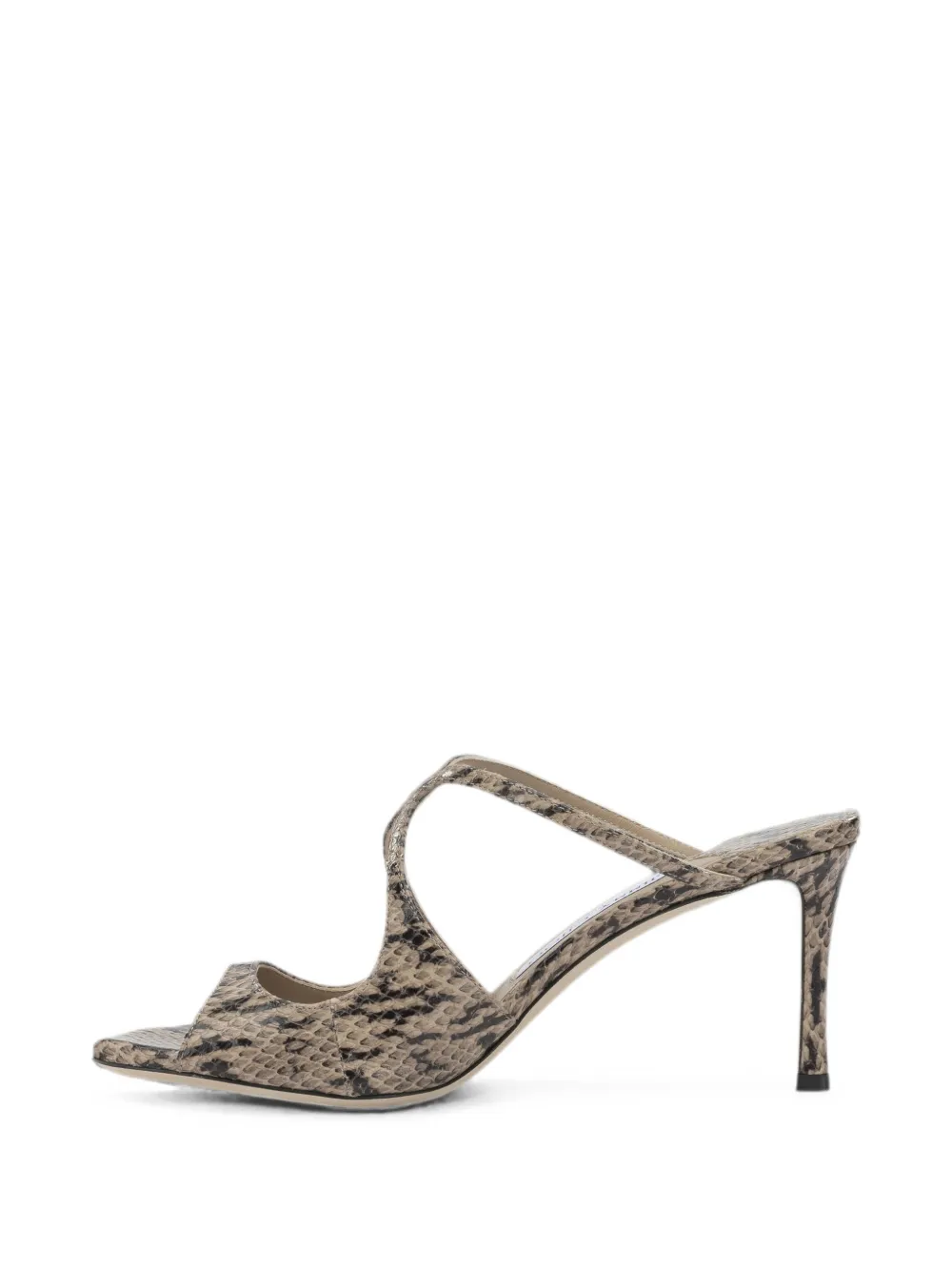 Jimmy Choo Anise snakeskin-effect sandals Beige