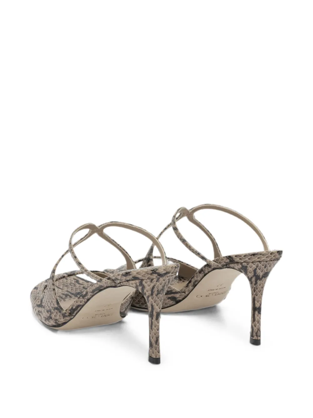 Jimmy Choo Anise snakeskin-effect sandals Beige