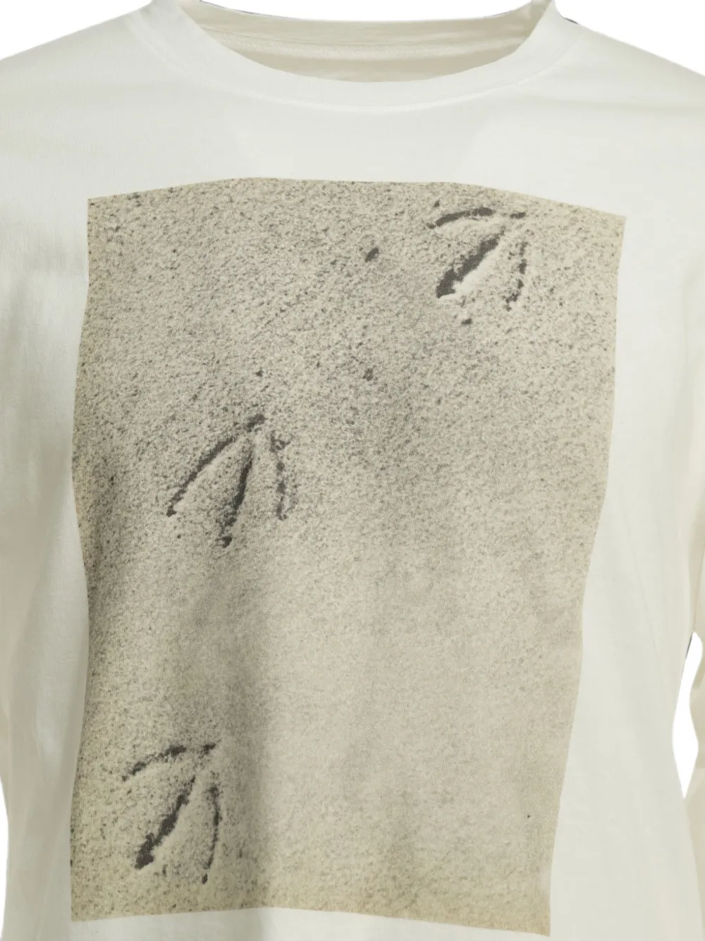 KAPITAL T-shirt met grafische print en lange mouwen Wit