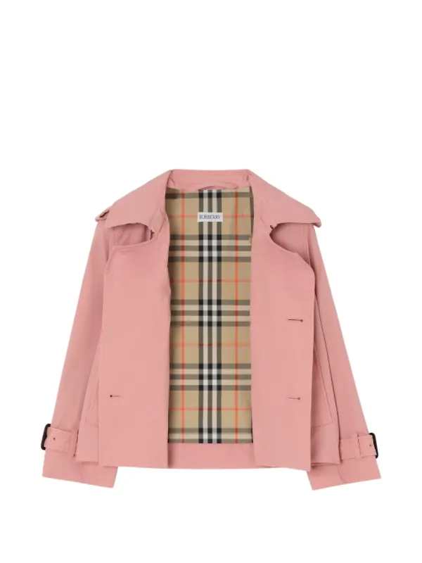 Burberry Children ダッフルコート ピンク Burberry Kids Stretch Nylon Trench Jacket | Pink | FARFETCH OM