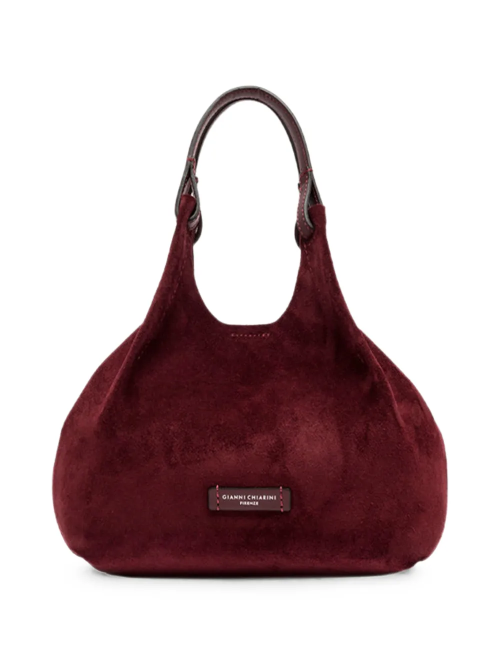 GIANNI CHIARINI Medium Dua suède shopper Rood