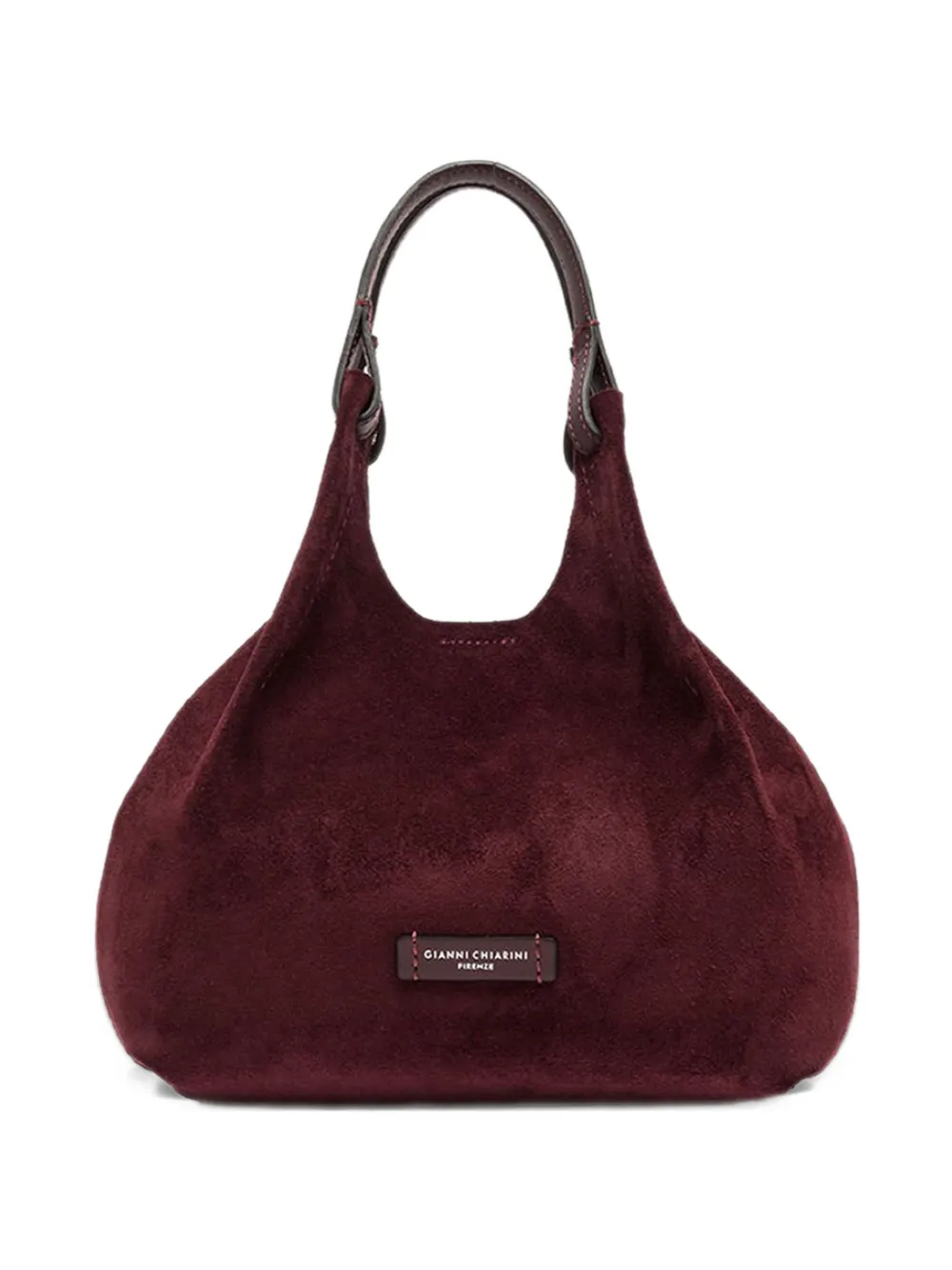 GIANNI CHIARINI Medium Dua suède shopper Rood
