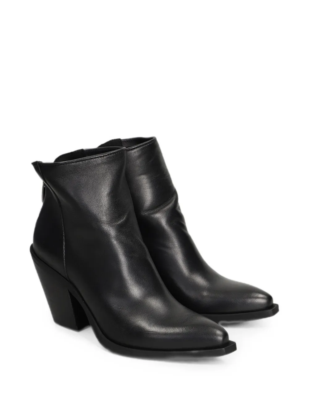 Metisse rear-zip ankle boots Zwart