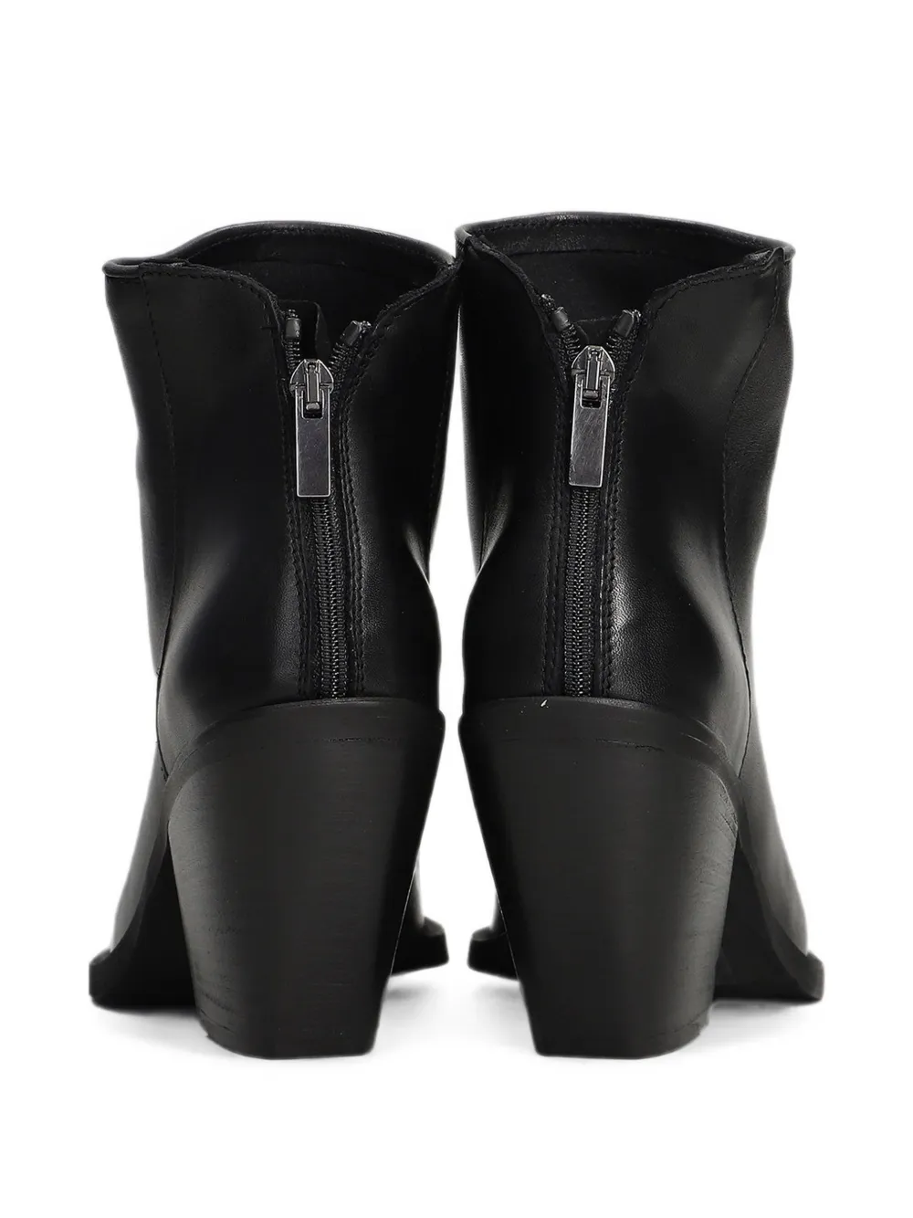 Metisse rear-zip ankle boots Zwart