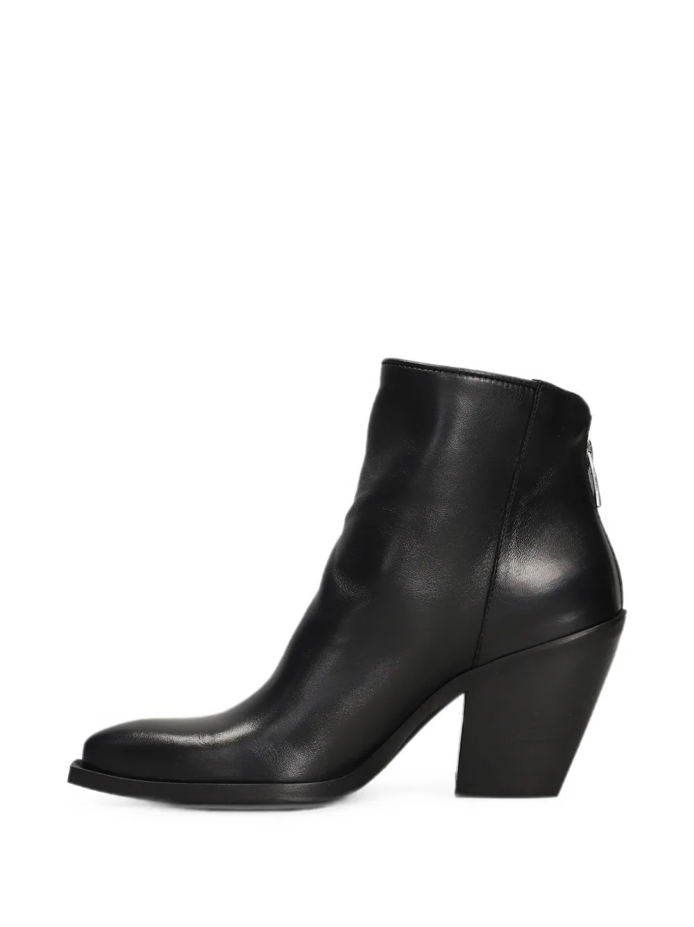 Metisse rear-zip ankle boots Zwart