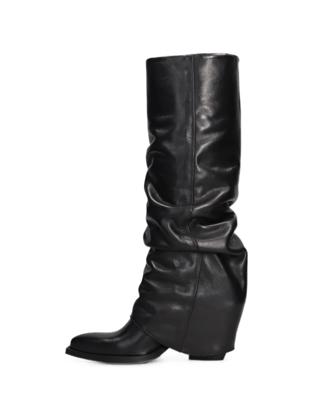 Metisse slouchy pointed-toe boots Zwart