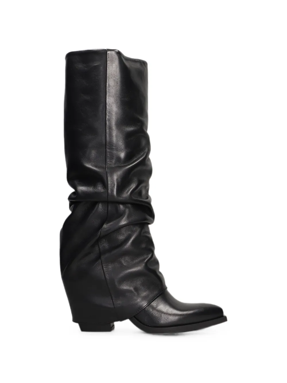 Metisse slouchy pointed-toe boots Zwart