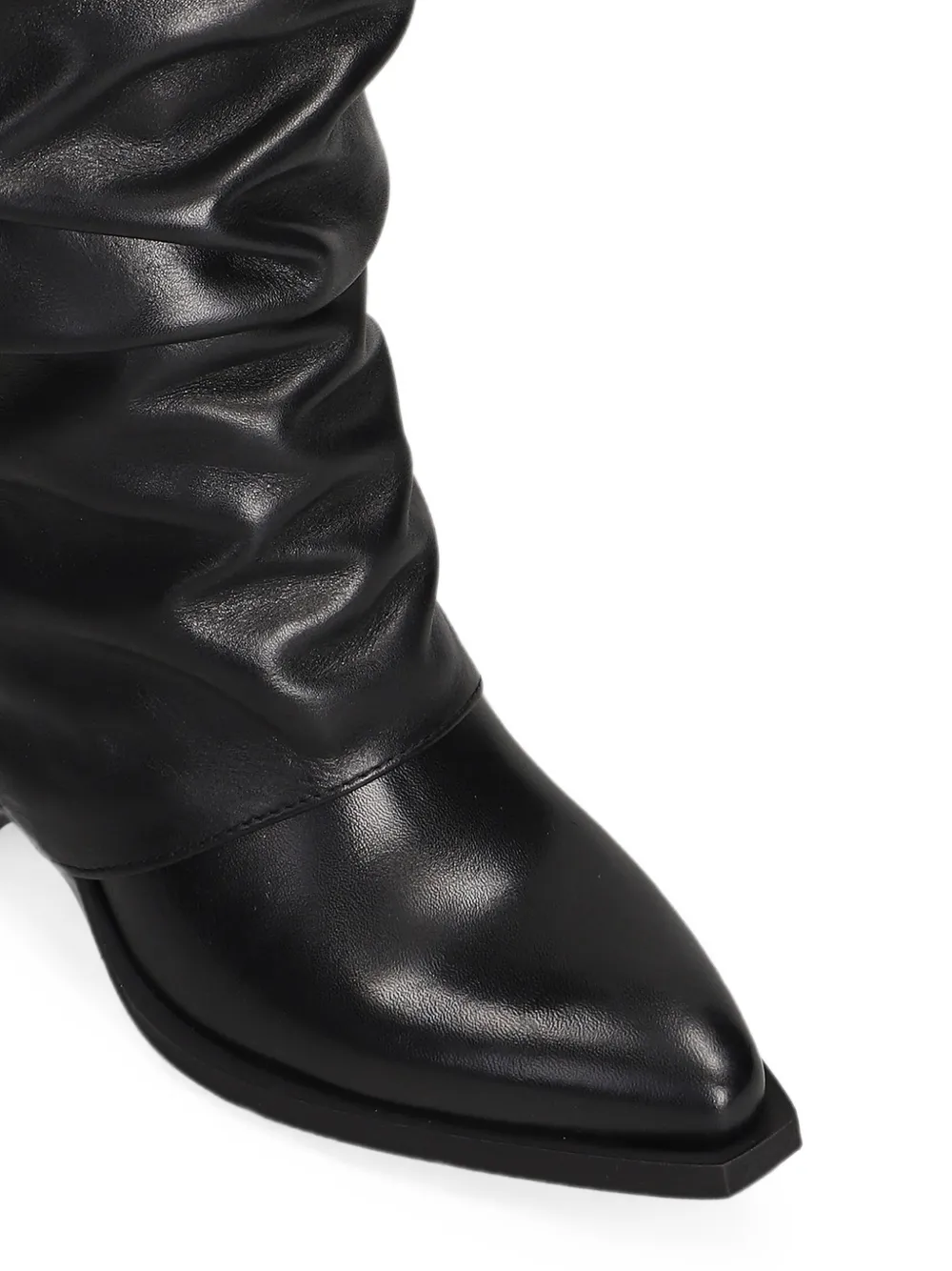 Metisse slouchy pointed-toe boots Zwart