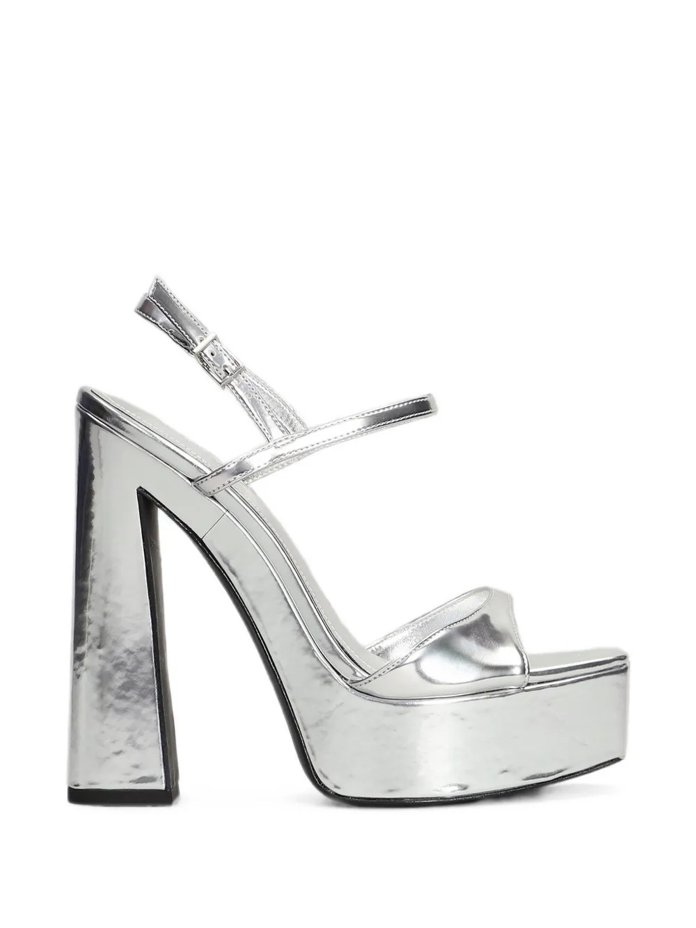 Schutz metallic-effect platform sandals Zilver