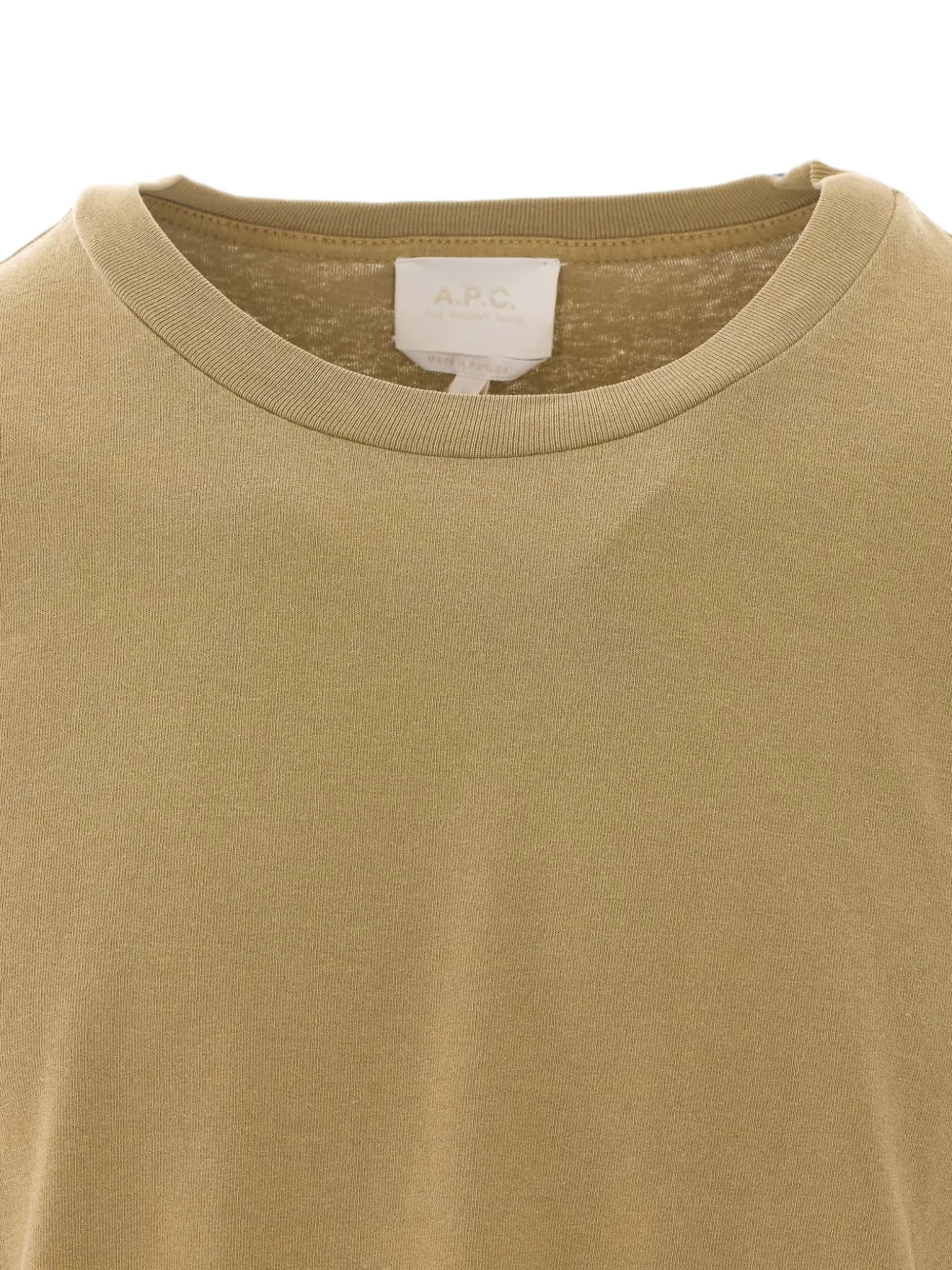 A.P.C. T-shirt met logoprint met ronde hals Beige