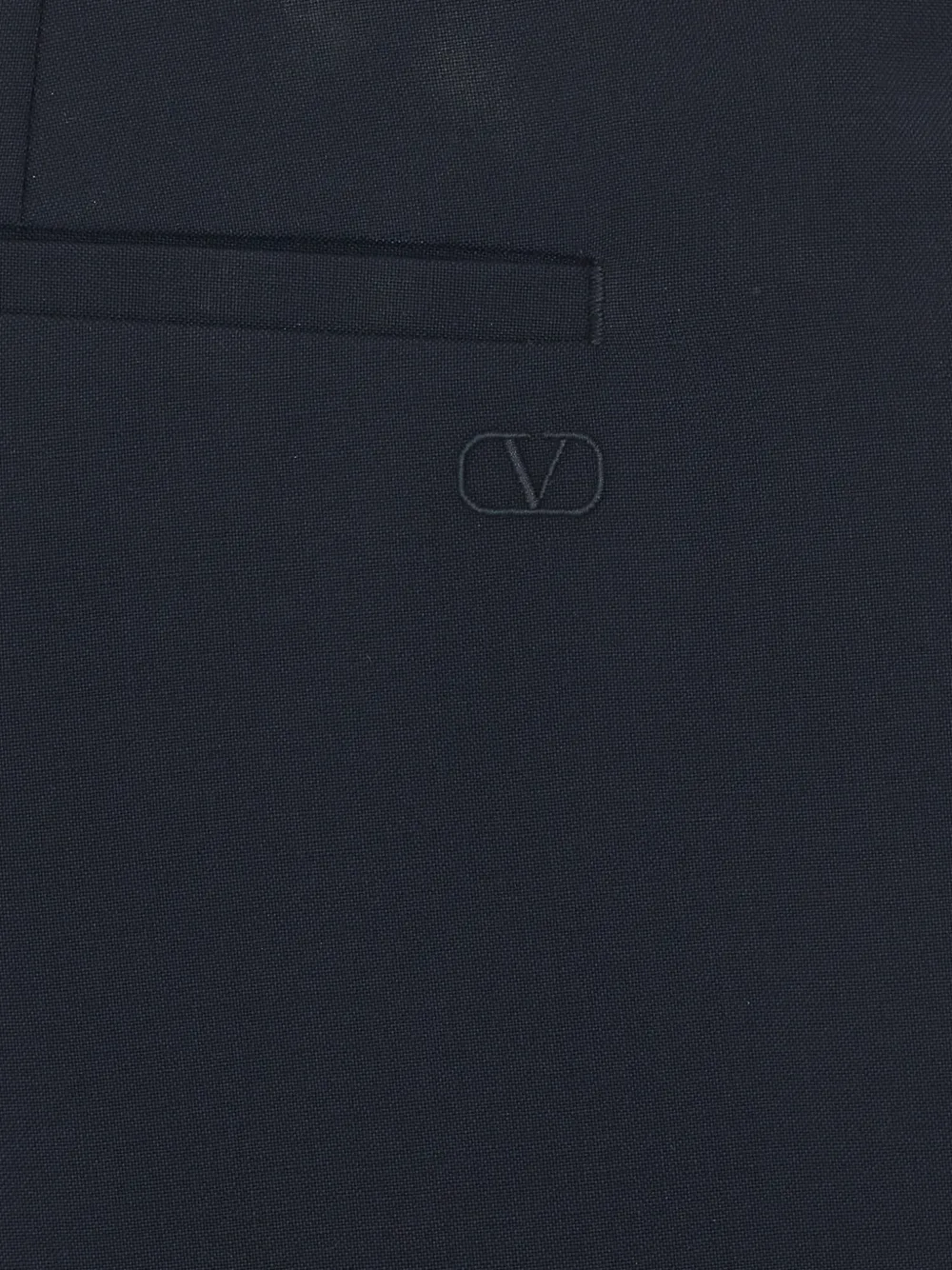 Valentino Garavani Pantalon met geborduurd logo Blauw