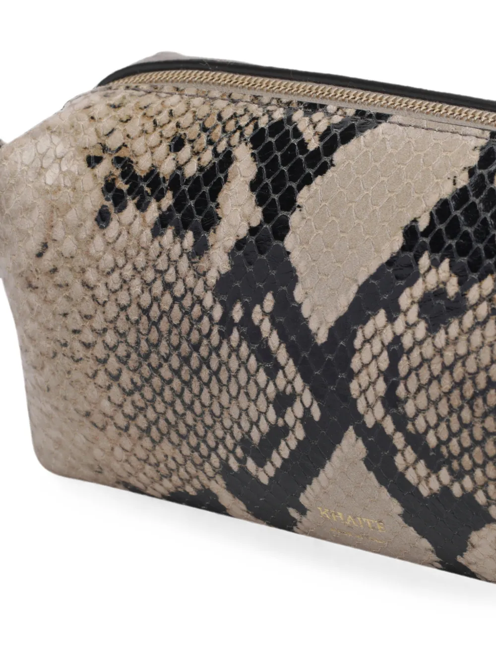 KHAITE Kye mini-schoudertas met pythonprint Bruin