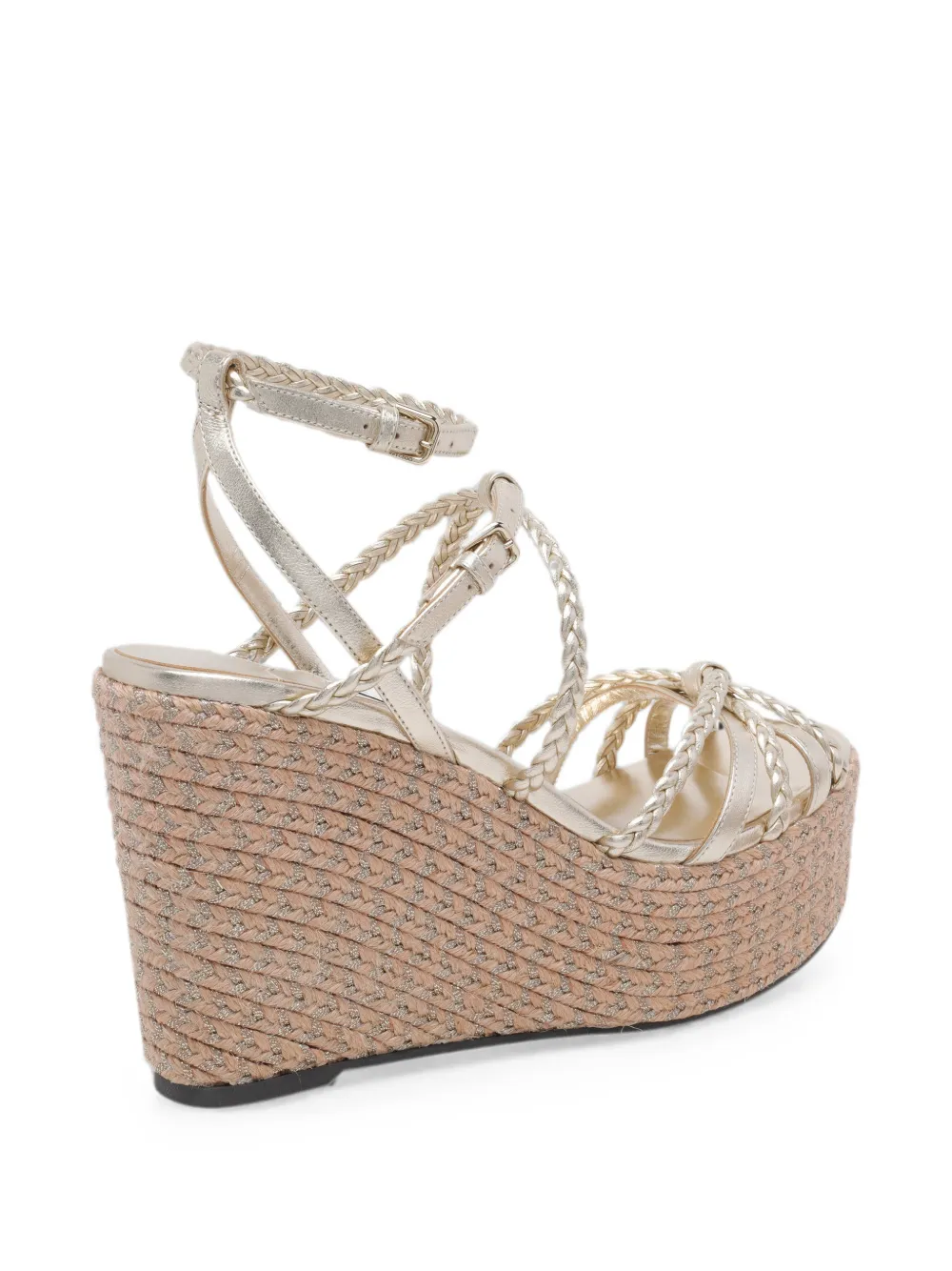 Jimmy Choo Nyra braided-strap sandals Goud