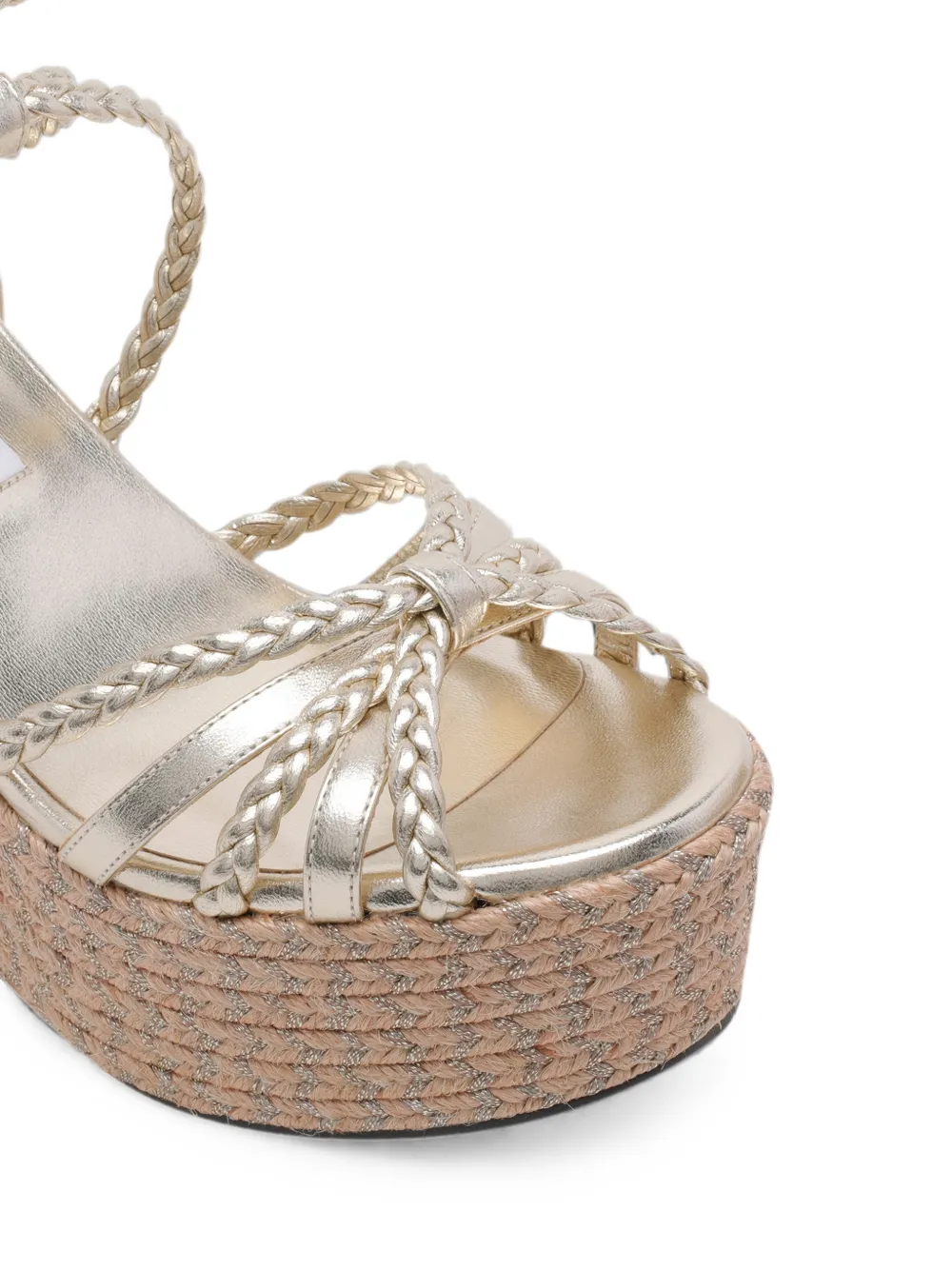 Jimmy Choo Nyra braided-strap sandals Goud