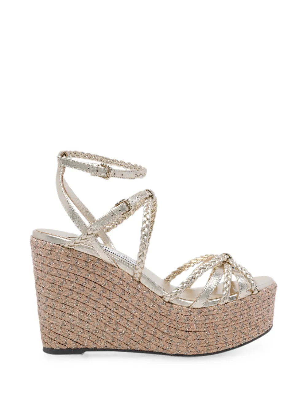 Jimmy Choo Nyra braided-strap sandals Goud