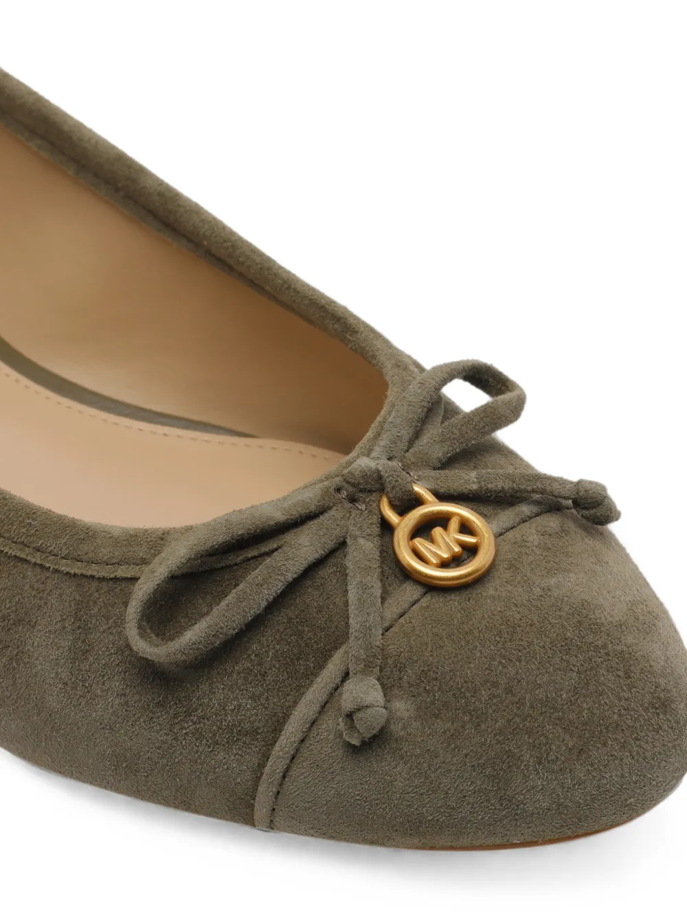 Michael Kors Piper bow-detail ballet flats Groen