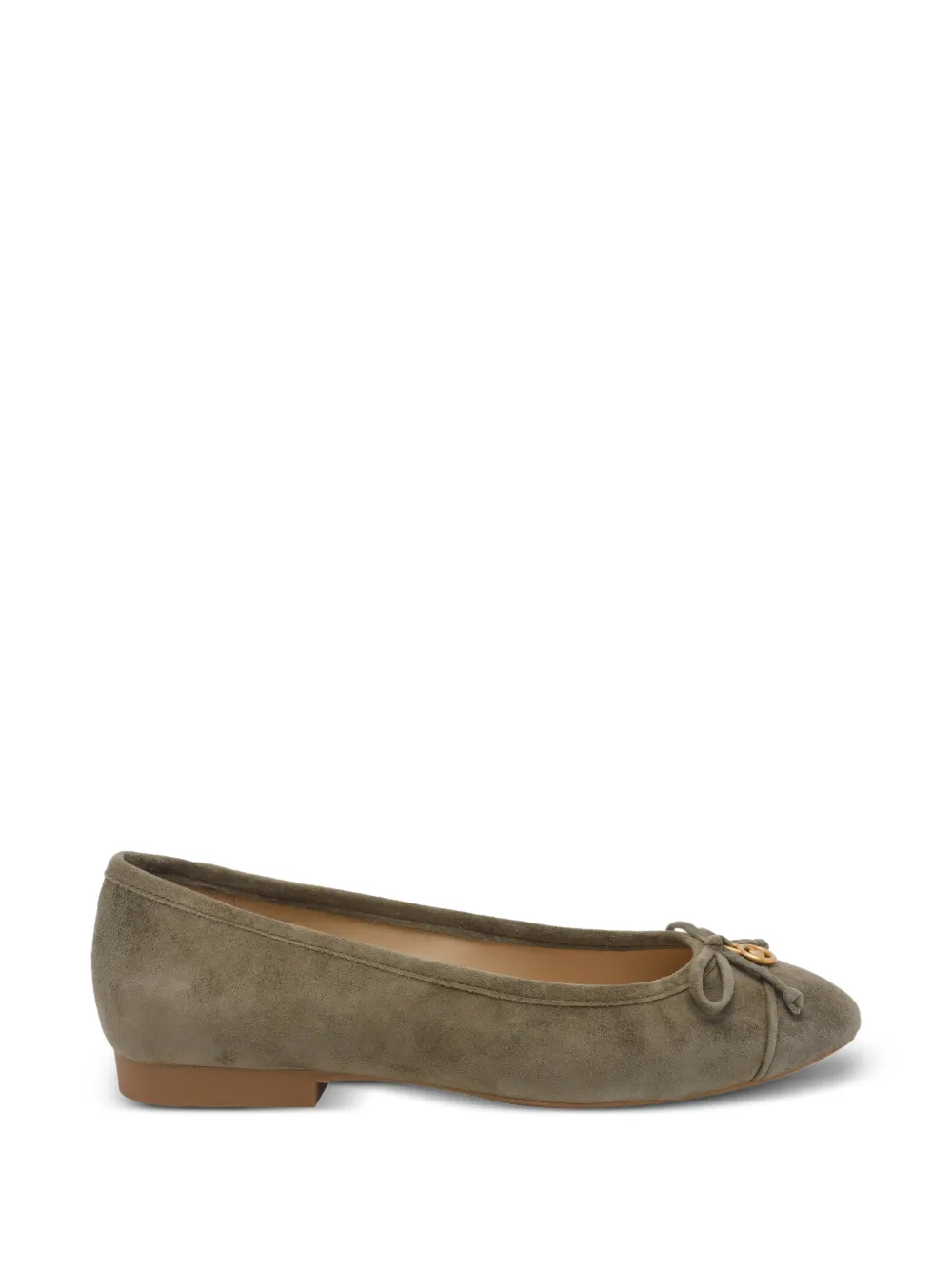 Michael Kors Piper bow-detail ballet flats Groen