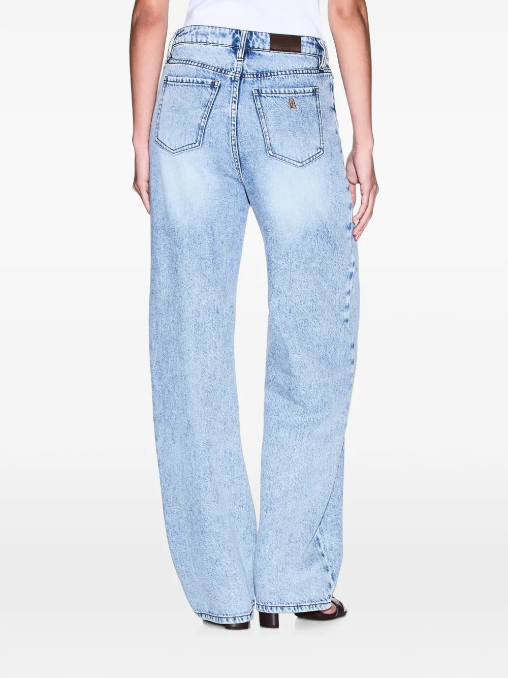 Armani Exchange Jeans met logoplakkaat Blauw