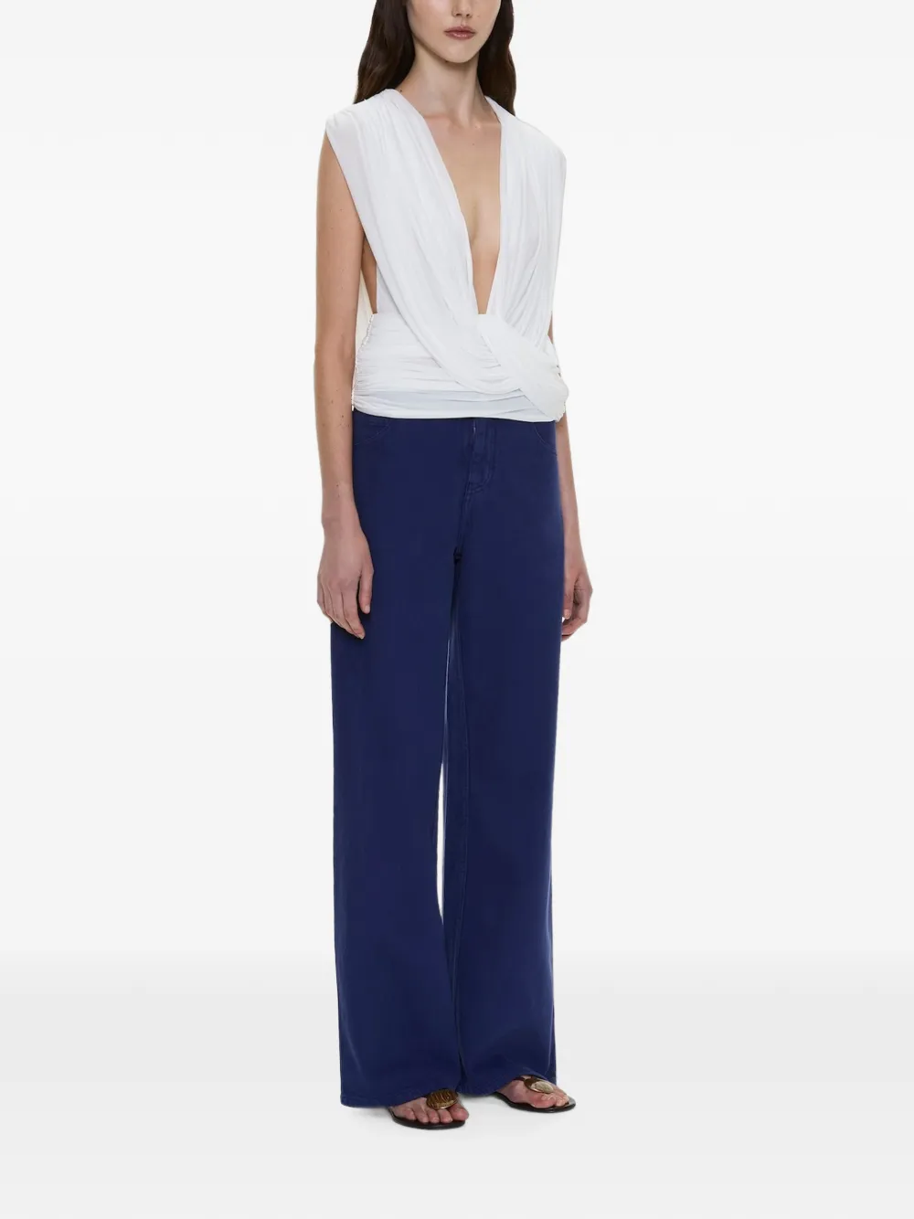 Christopher Esber Quartz ruimvallende jeans Blauw