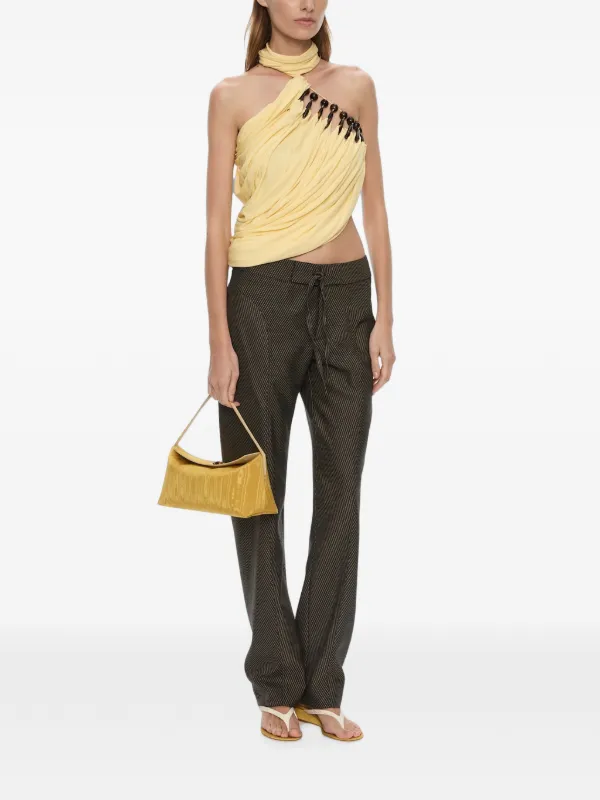 Christopher Esber Droplet Halterneck Top in Yellow