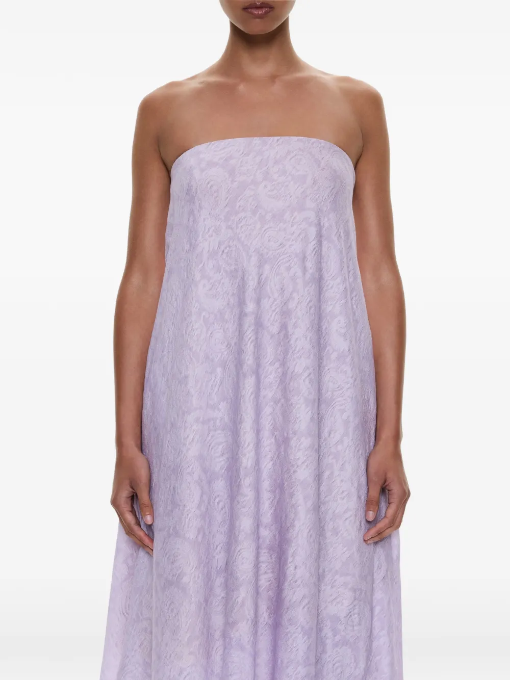 Christopher Esber Light Leak strapless jurk met jacquard Paars