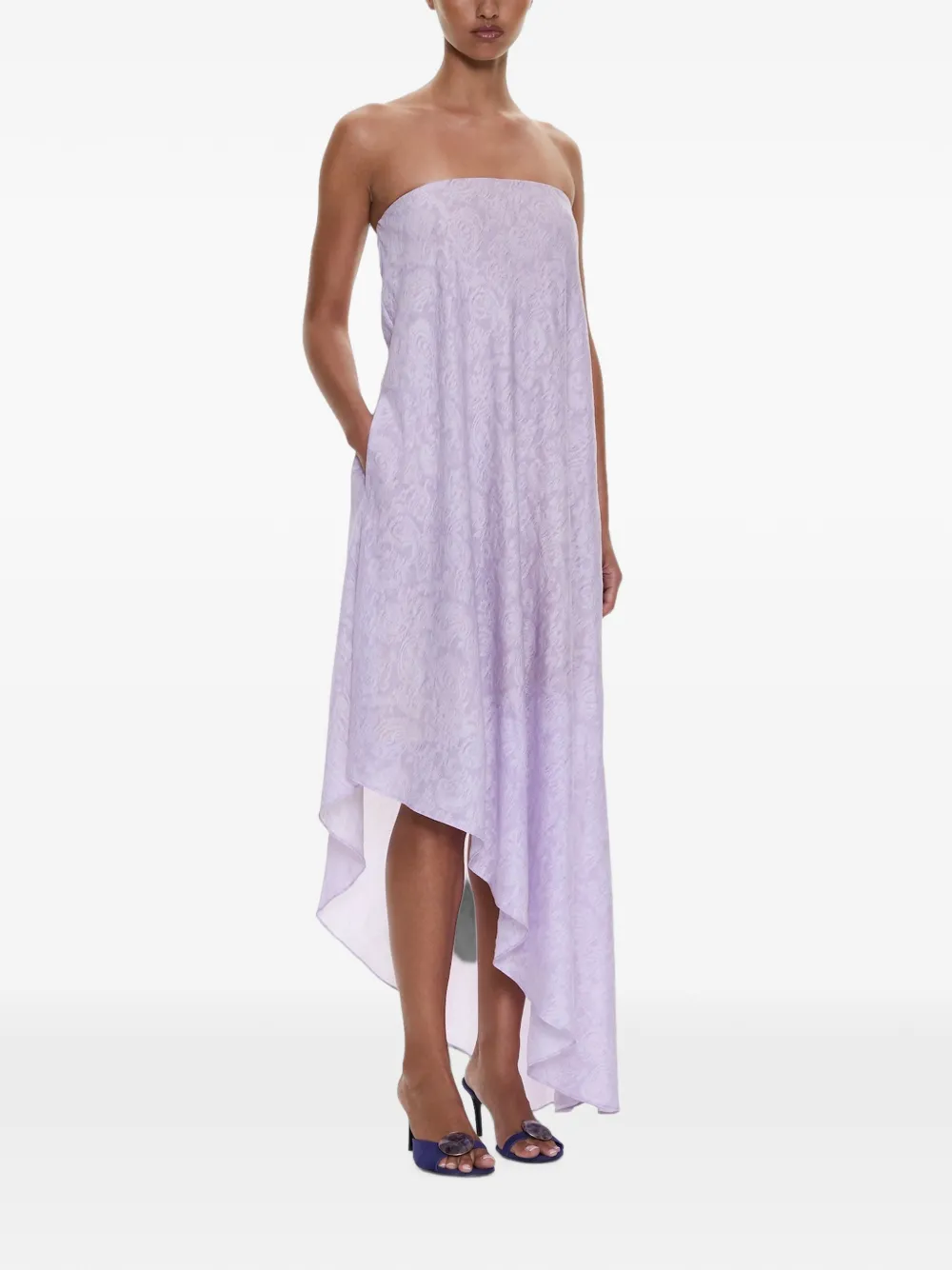 Christopher Esber Light Leak strapless jurk met jacquard Paars