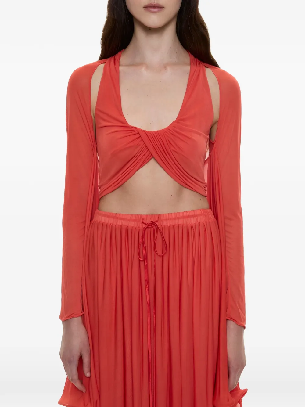 Christopher Esber Daya maxi-jurk met trekkoordtaille Rood