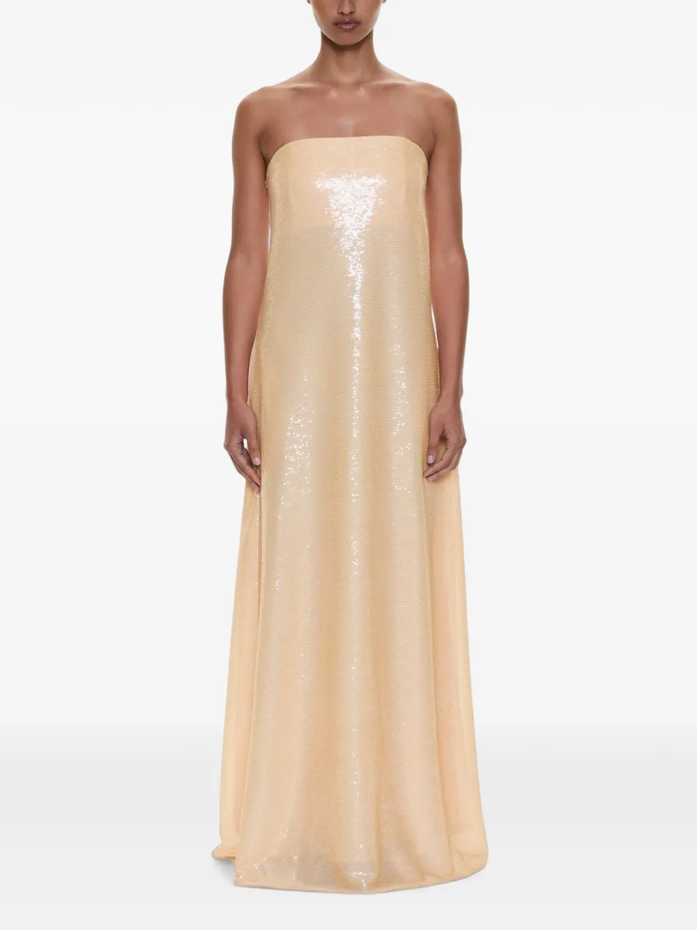 Christopher Esber robe-bustier Opaline à sequins - Jaune