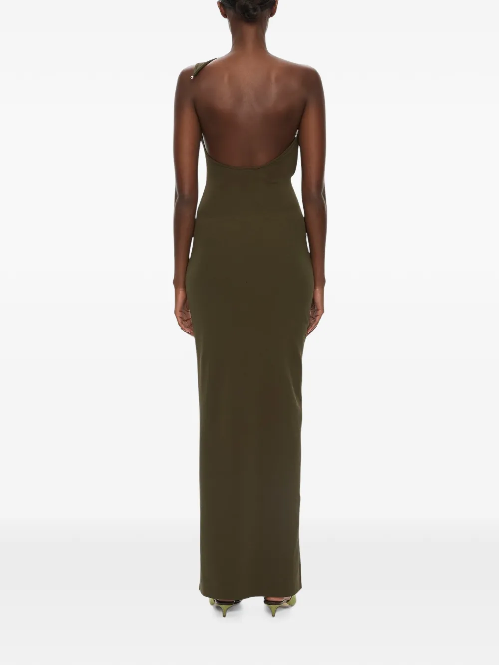 Christopher Esber Concave bewerkte maxi-dress Groen