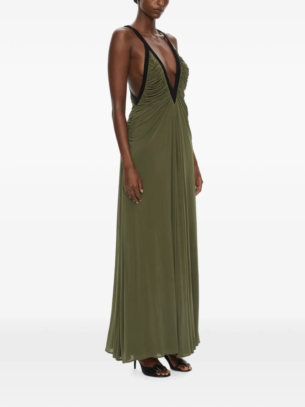 Christopher Esber Maxi-dress met verlaagde afwerking Groen