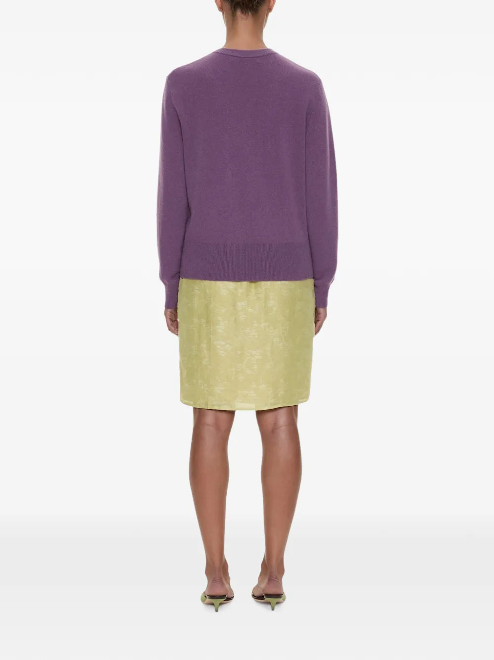 Christopher Esber Light Leak midi-rok met jacquard Geel