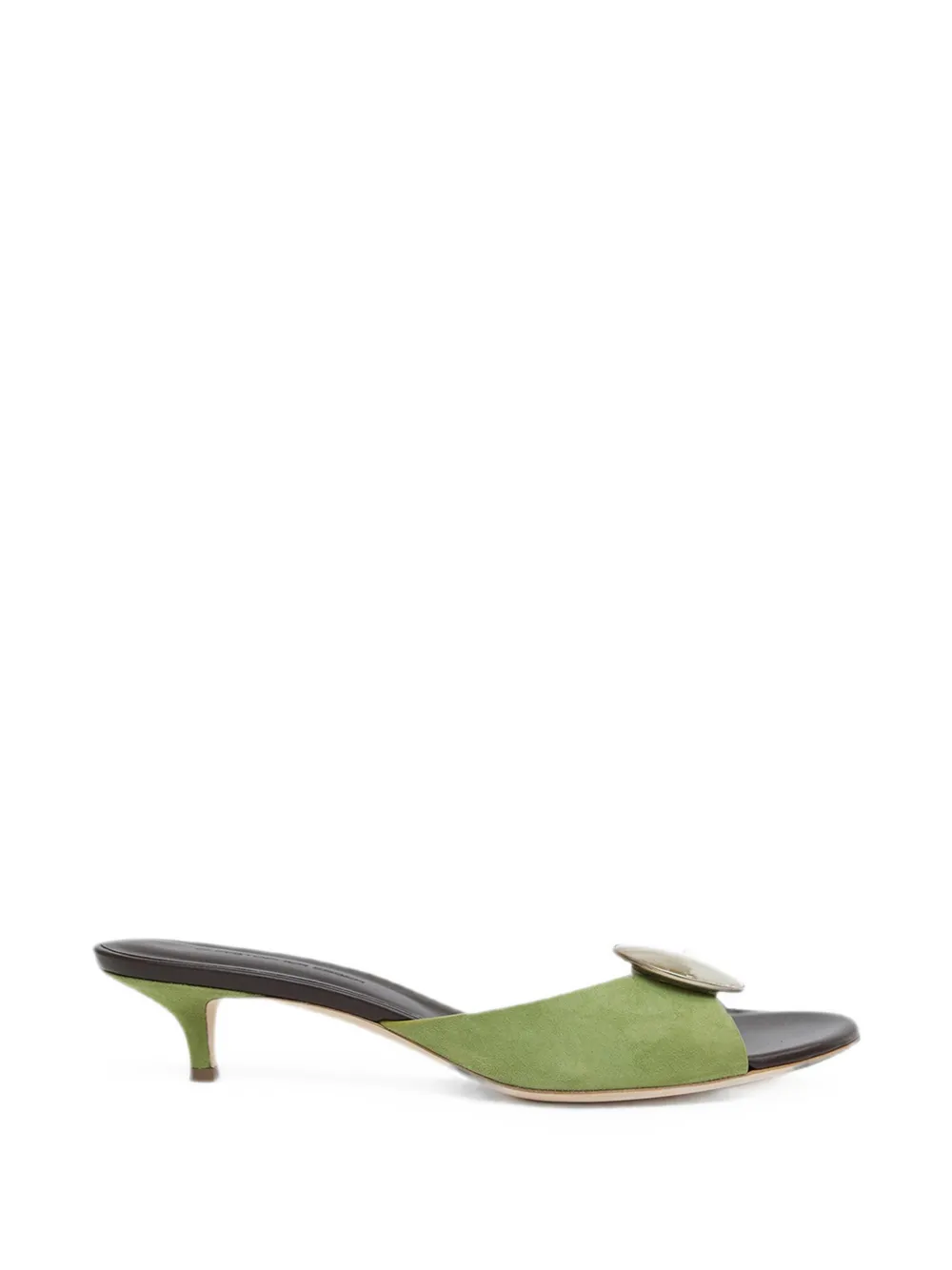 Christopher Esber Aura Quartz suede mules - Green