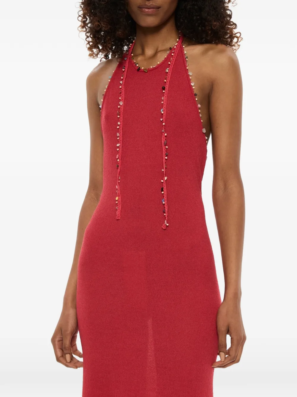 Christopher Esber Beach Quartz halter dress - Red