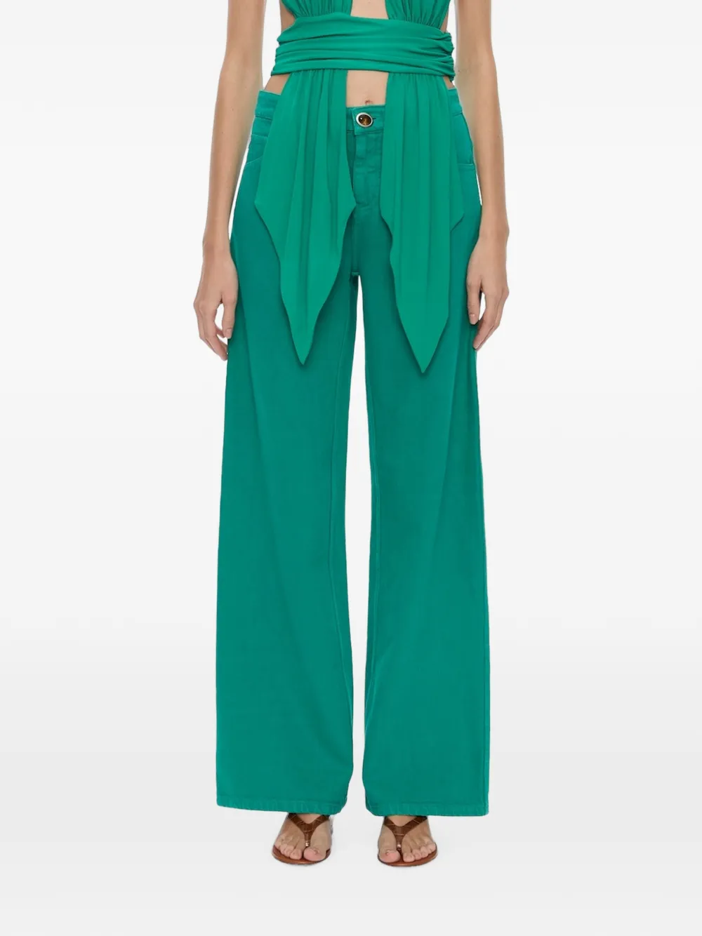 Christopher Esber Jeans Quartz taglio comodo - Verde