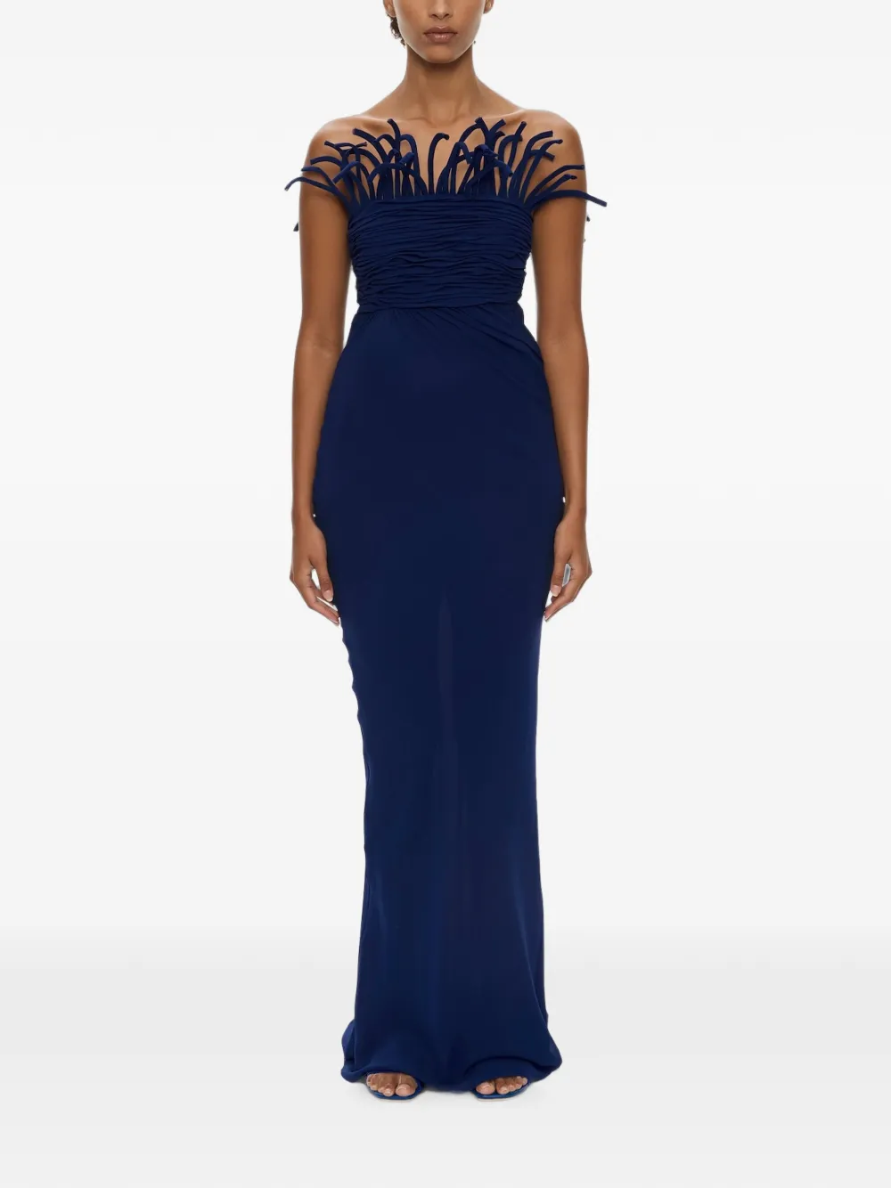Christopher Esber robe longue Aira en soie - Bleu Christopher Esber robe longue Aira en soie - Bleu