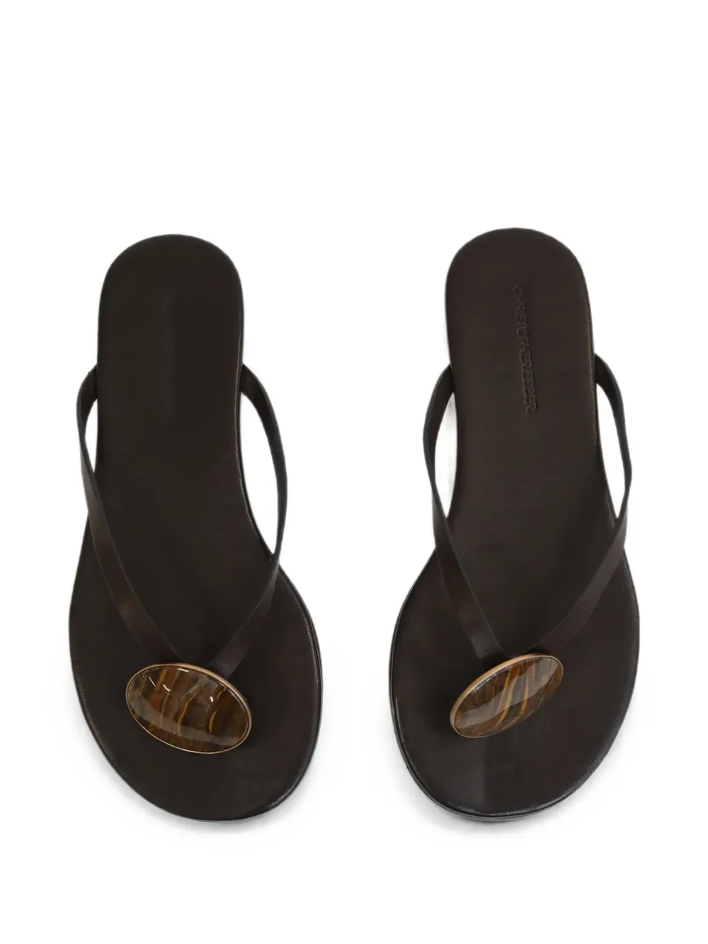 Christopher Esber Aura Quartz platte sandalen Bruin