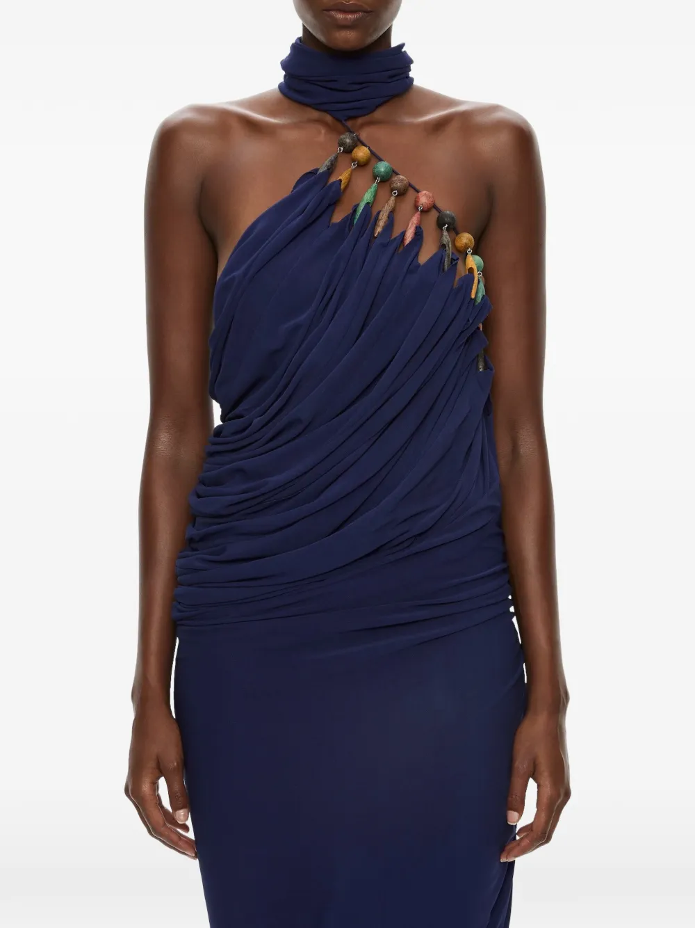 Christopher Esber Tropique Droplet jurk met halternek Blauw