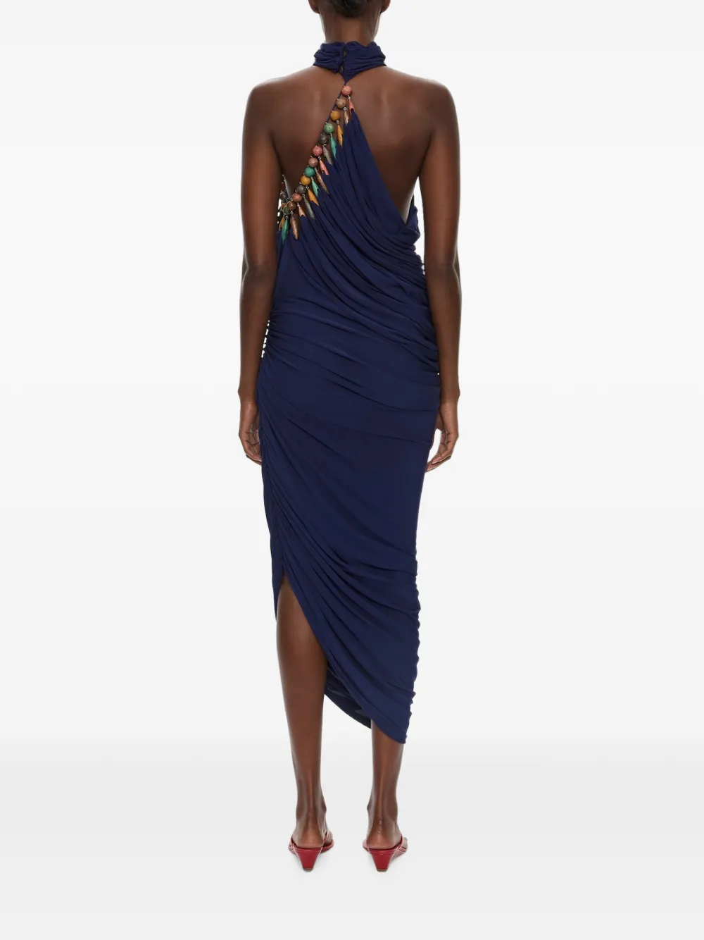 Christopher Esber Tropique Droplet jurk met halternek Blauw